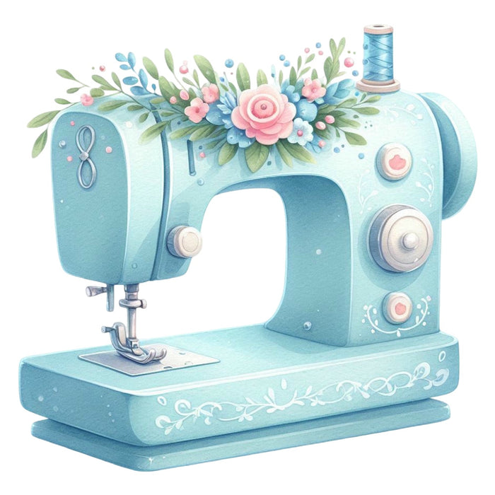 Floral Cute Sewing Machine Fabric Panel 24