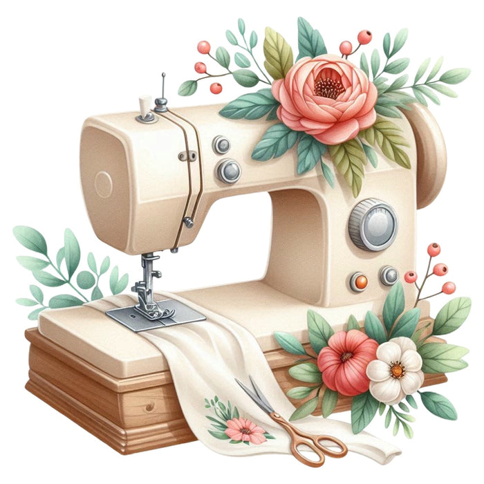 Floral Cute Sewing Machine Fabric Panel 6