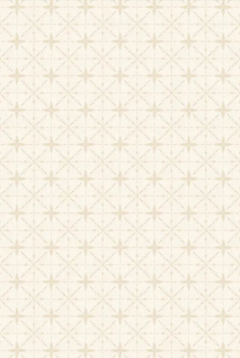 Floralscape - Star Grid Cream Cotton 44"/45" Fabric Per Yard