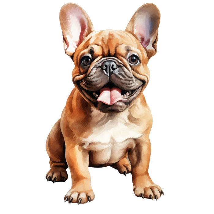French Bulldog Fabric Panel