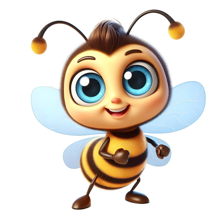 Funny Cartoon Bees Fabric Panel 13