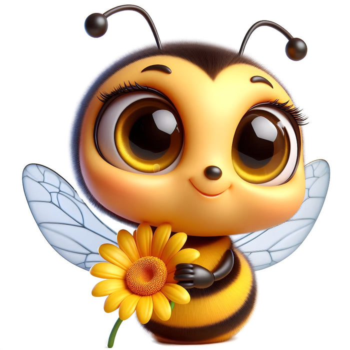Funny Cartoon Bees Fabric Panel 16