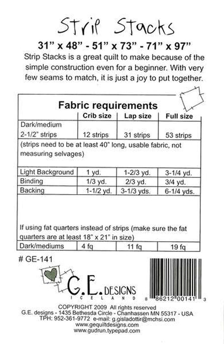 Strip Stacks Quilt Pattern
