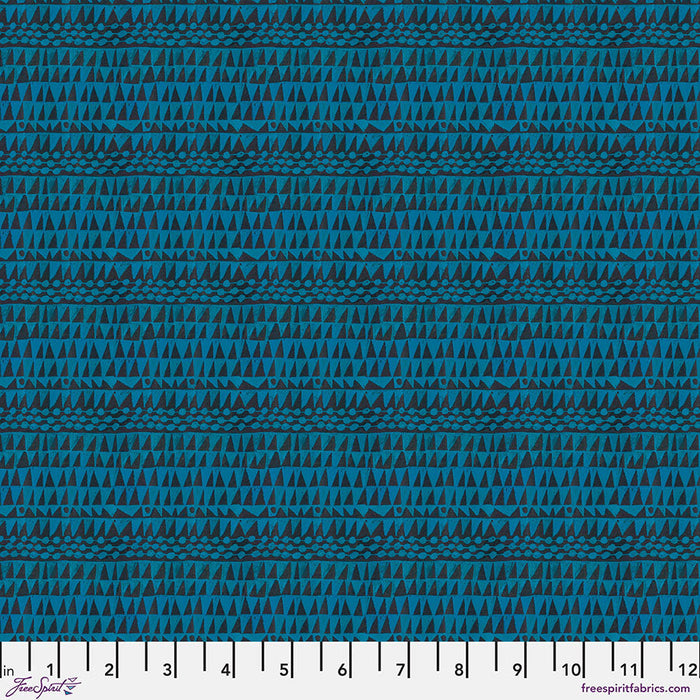 Geo Azure Cotton 44"/45" Fabric Per Yard
