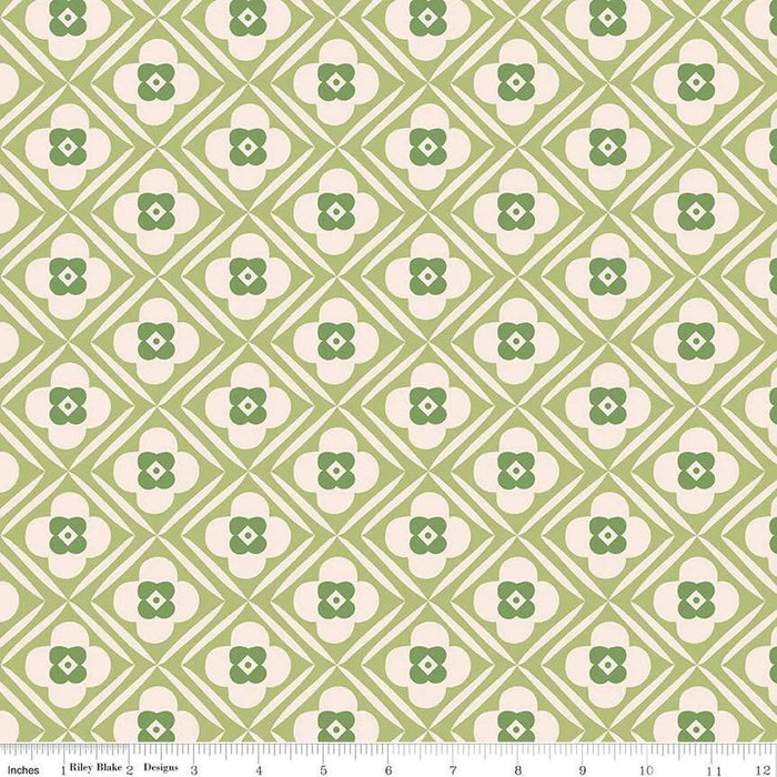 Green Bee Plaids Hugs Wideback Fabric per yard