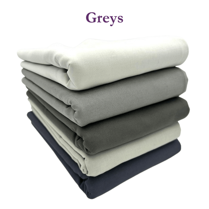 Supreme Solids - One Yard Bundle - 5 pack (Greys)