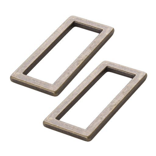 ByAnnie Rectangle Ring Flat 1-1/2in Antique Brass Set of Two