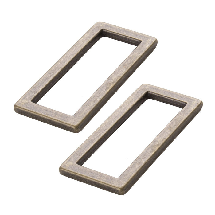 ByAnnie Rectangle Ring Flat 1-1/2in Antique Brass Set of Two