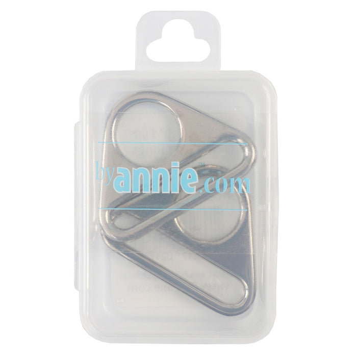 byAnnie Triangle Ring Flat 1-1/2in Nickel Set of Two