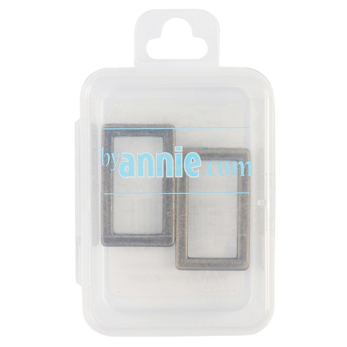 byAnnie Rectangle Ring Flat 1in Antique Brass Set of Two