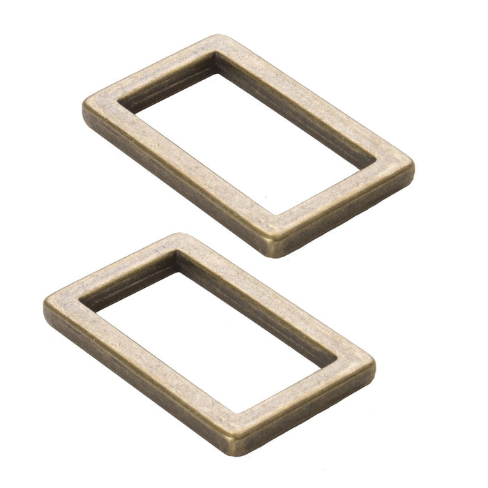 byAnnie Rectangle Ring Flat 1in Antique Brass Set of Two