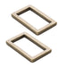 byAnnie Rectangle Ring Flat 1in Antique Brass Set of Two