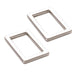 ByAnnie Rectangle Ring Flat 1in Nickel Set of Two