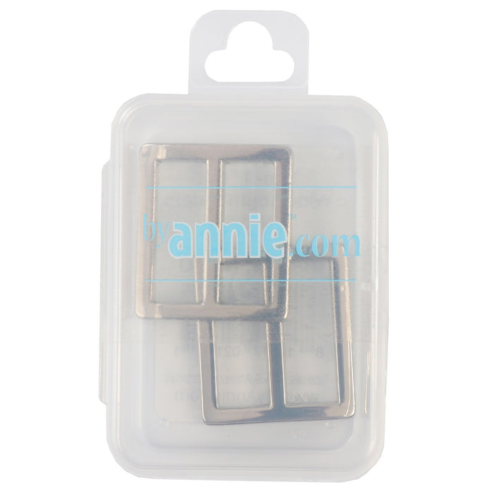 ByAnnie Slider Flat Widemouth 1in Nickel Set of Two
