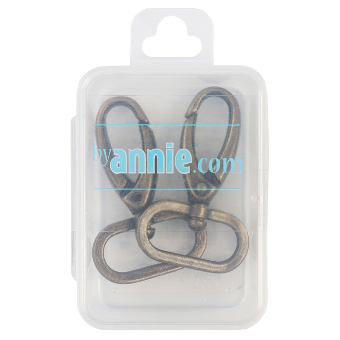 ByAnnie Swivel Hook 1in Antique Brass Set of Two