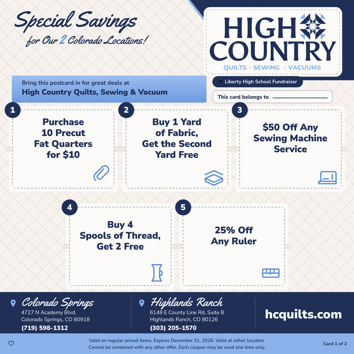 Fundraiser Punch Card #1 (Special Savings)