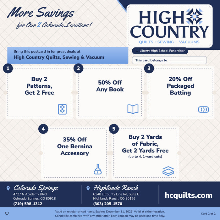 Fundraiser Punch Card #2 (MORE SAVINGS)