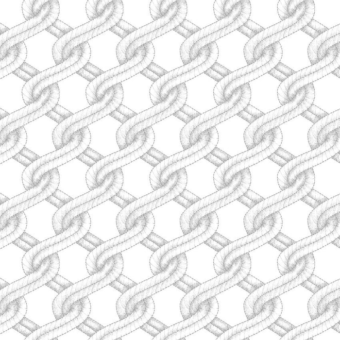 White Coastal Guardians Twisted Rope 43"/44" Fabric Per Yard