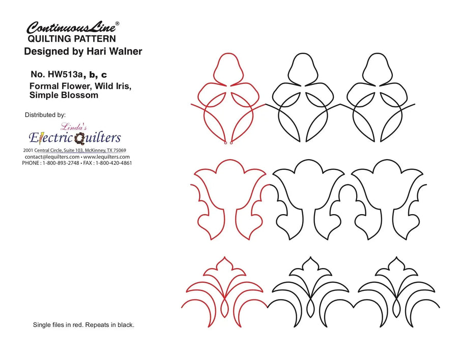 513 Floral 2 Pantograph by Hari Walner