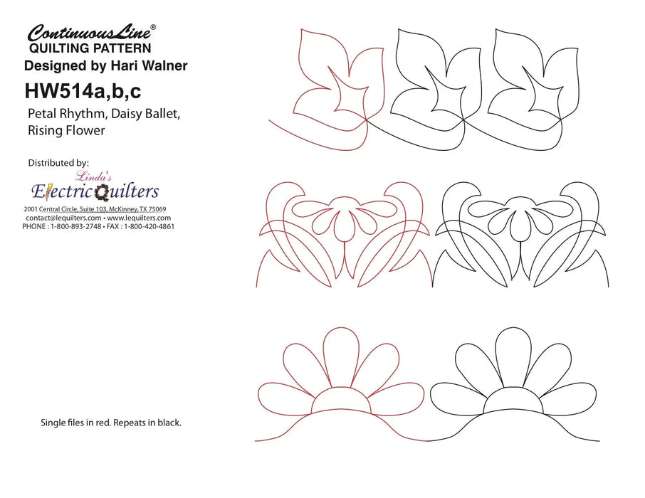 514 Floral 3 Pantograph by Hari Walner