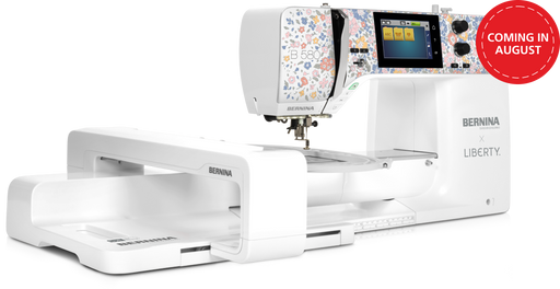BERNINA 580 Liberty Edition computerized sewing and embroidery machine with Liberty Glen Lyon Blooms faceplate