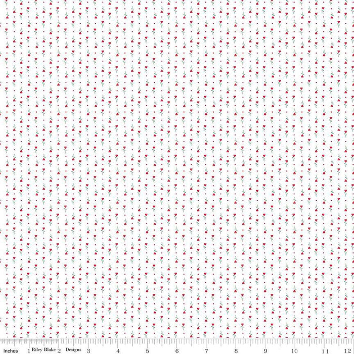Hush Hush 5 Tiny Tulips Cotton 43"/44" Fabric Per Yard
