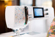 BERNINA 580 Liberty Edition detail of the Liberty print faceplate