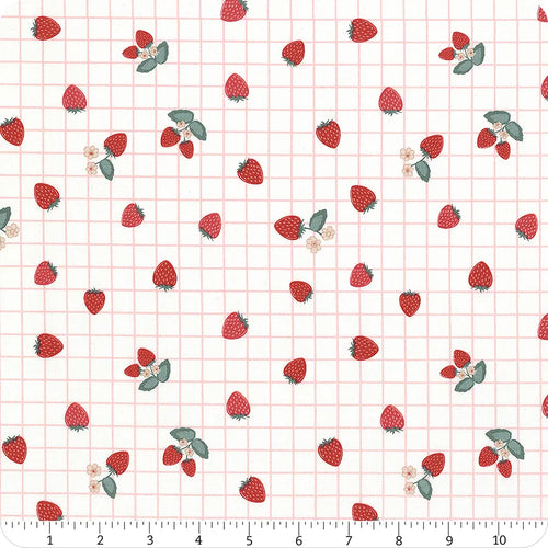 RB Berry Market Gingham Berries White