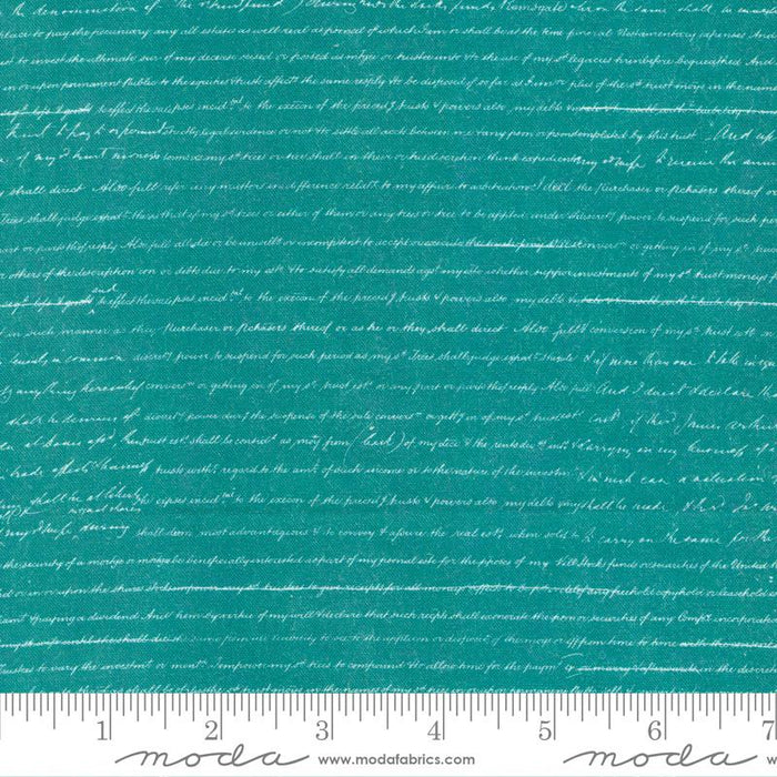 MO Bluebell Teal Blueprint Text