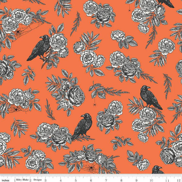 RB Orange Floral C14620 Sophisticated Halloween