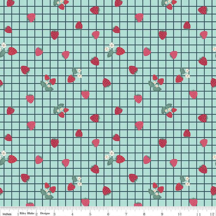 RB Berry Market Gingham Berries Songbird