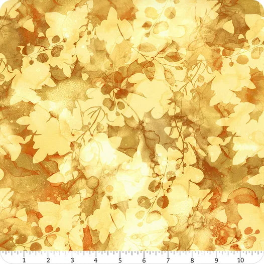 NC Ochre Leaf Texture Autumn Breeze