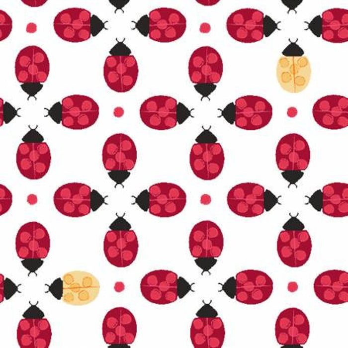 CW Ladybug Mania White with Ladybugs
