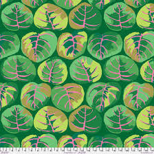 FS K. Fassett Palm Leaves Green