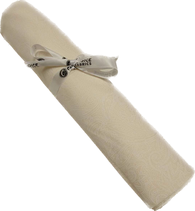Tone on Tone 108" Supreme Backings - White on Cream - Paisley