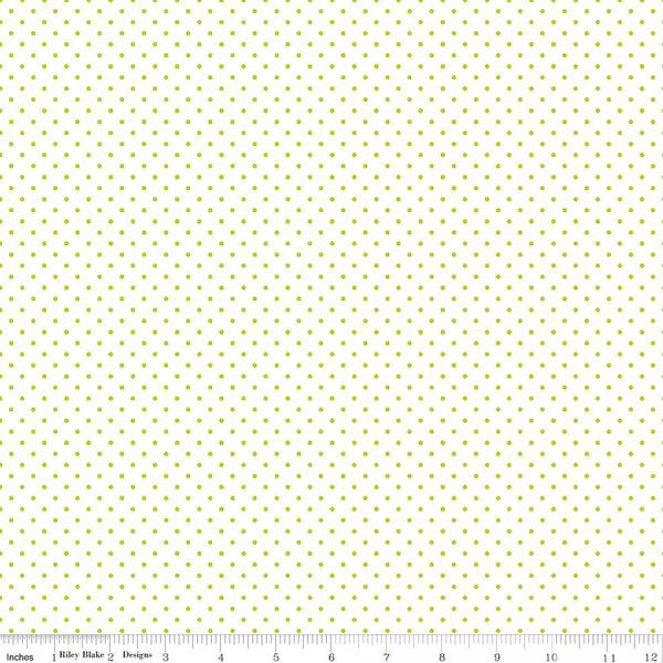 RB Swiss Dots LIme on White