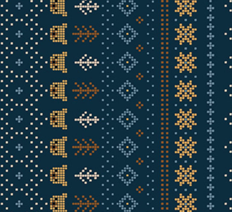 FI Cozy Cubs Bear Stripe Navy