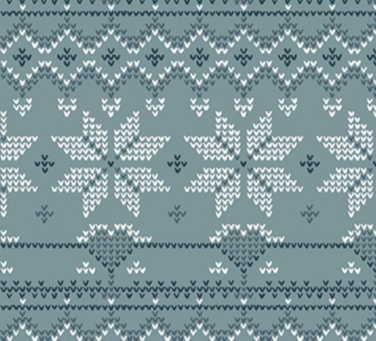 FI Cozy Cubs Snow Stripe Teal