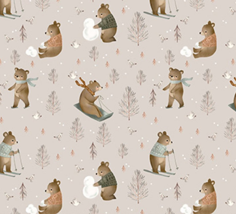 FI Cozy Cubs Snow Day Taupe