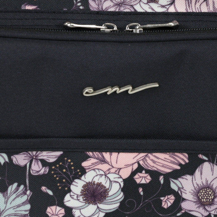 Everything Mary XL 4 Wheel Collapsible Rolling Sewing Machine Storage Case, Pink Floral
