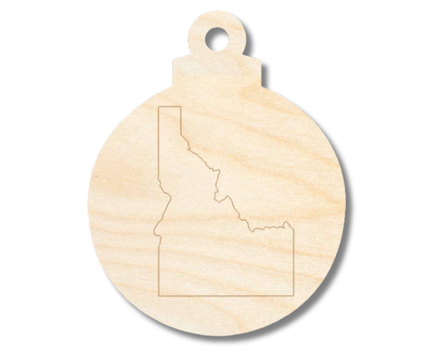 Unfinished Wood Etched Idaho Ornament Shape | Paint By Line Crafts | up to 30" DIY