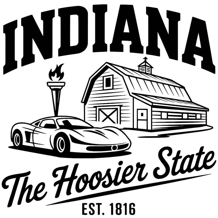 Indiana Black and White Fabric Panel