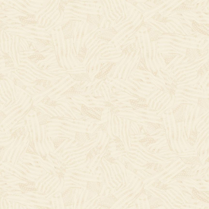 Ivory Wavy Tonal Flags Path to Freedom Cotton 44"/45" Fabric Per Yard