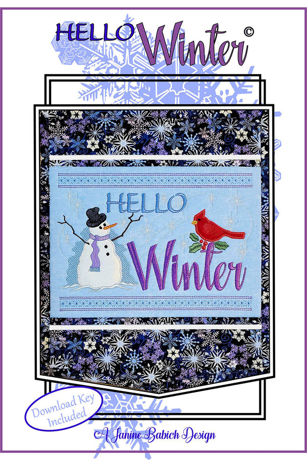Hello Winter Wall Hanging-Janine Babich Designs