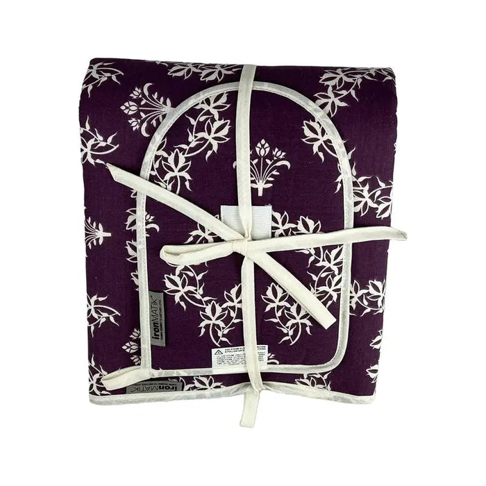 ironMATIK Jaipur Purple Ironing Mat and Glove Bundle