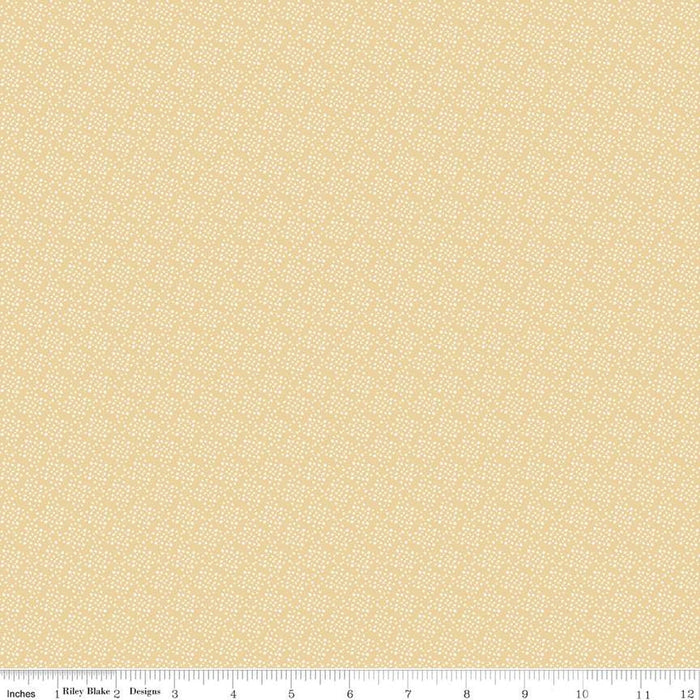 Juju's Petals Dots Yellow Cotton 43"/44" Fabric Per Yard