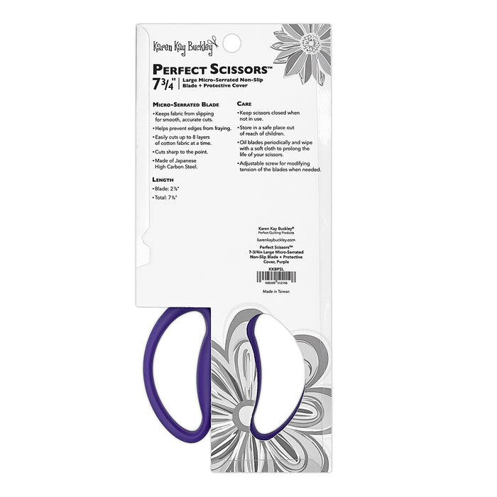 Perfect Scissors Purple 7-3/4in Large Micro-Serrated Non-Slip Blade
