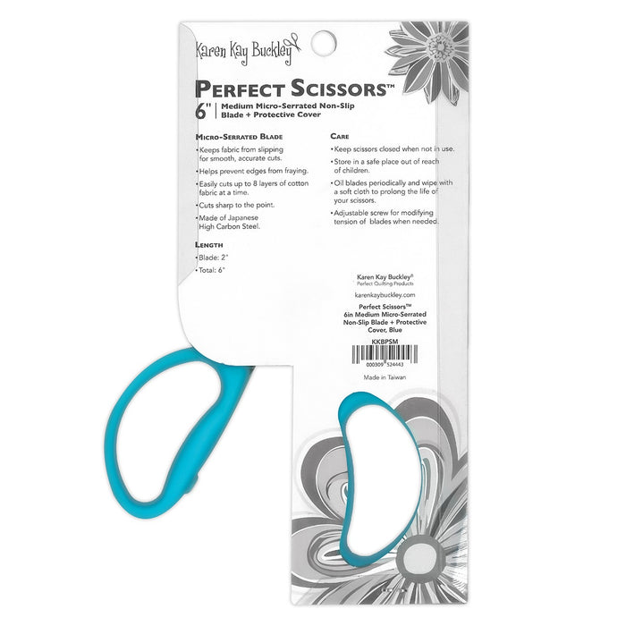 Perfect Scissors Blue 6in Medium Micro-Serrated Non-slip Blade