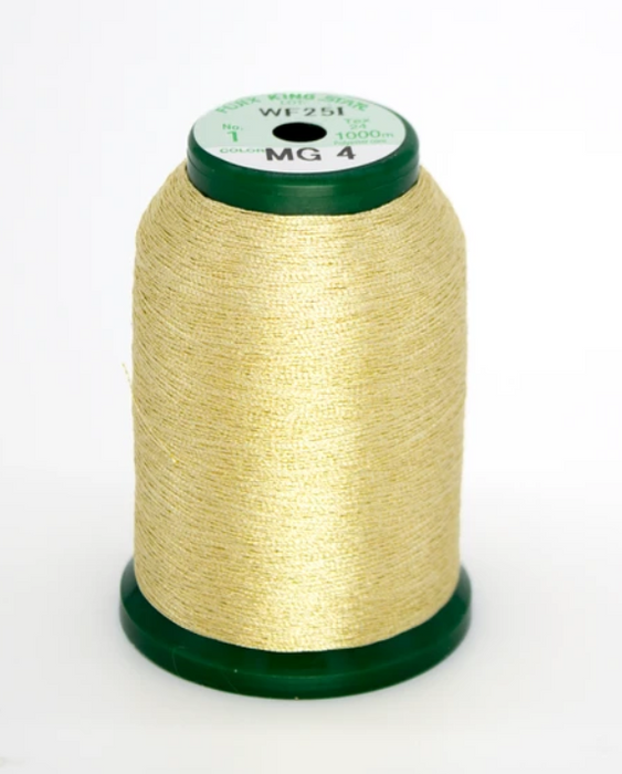 Kingstar Metallic Thread MG4 Champagne Gold 1000m
