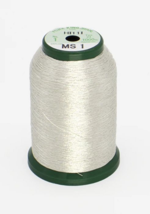 Kingstar Metallic Thread MS1 Silver 1000m